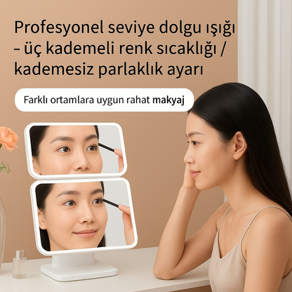 Monviex® Trend LED Makyaj Aynası (3 Kanatlı)